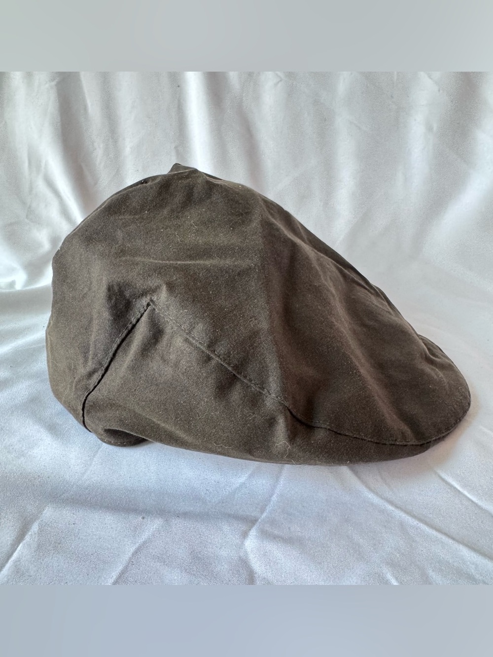 Barbour Waxed Flat Cap 7 5/8 Sage Green British Mens Hat Made in England Cotton